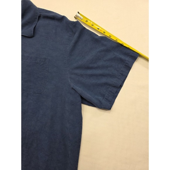 Paradise Collection Men's Blue 100% Silk Button Up Camp Shirt. Size XXL - Picture 7 of 9